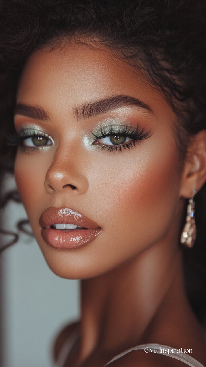 maquillage-demoiselle-honneur-pour-robe-vert-saug